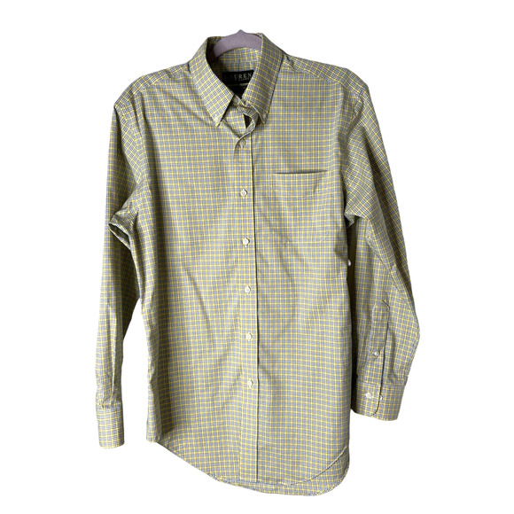 Lauren Ralph Lauren Men's Shirt in Yellow and Blue Check Non Iron Size 15 32-33 - Picture 1 of 5